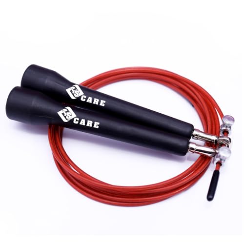 YSCARE Adjustable Speed Jump Rope For Men, Women & Children 360° Swivel Ball Bearing Blazing Fast Fitness Skipping Rope Perfect for Boxing, MMA, Endur