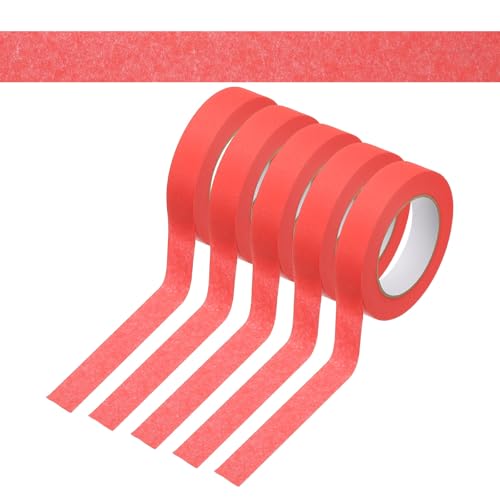 Image of PATIKIL 1 Inch x 275 Yards Painters Tape, Adhesive Masking Tape Paint Tapes for Wall Painting DIY Artist Craft Arts Decoration Labeling, Red