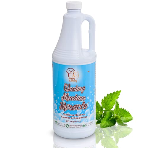 Washing Machine Miracle- Liquid Washing Machine Cleaner Top Load & Front Load- Eco-Friendly Septic tank Safe Deodorizer- Clean Drum & Tub Liquid - Better than Washer Cleaner Tablets (32 FL OZ)