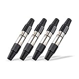 (4er Packung) 3-poliger XLR-Kanonenkopf mit Stecker und Buchse für DMX-Signalkabel oder Kabelverbindung mit verkabeltem Mikrofon