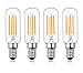 Bonlux E14 Ampoule LED, 12V 4W T25 Ampoule à Filament LED Tubulaire, 40W Incandescent Équivalent (Lot de 4, Blanc Chaud 2700K)