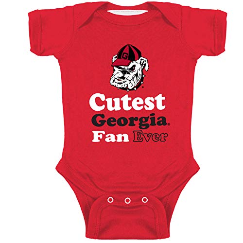 NCAA Georgia Bulldogs Children Unisex Lap Shoulder Creeper,12 Mo,Red