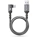deleyCON 2m USB-A auf USB-C Kabel 90° Winkel USB 3.0 5Gbps (USB 3.2 Gen1) 90 Grad - Ladekabel Datenkabel für Smartphone Tablet Notebook Kamera HDD SSD Externe Festplatte Usw.