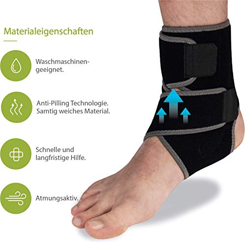 Fußbandage Bodify ® Schmerzlindernde Sprunggelenkbandage