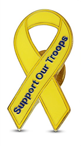 Novel Merk 5-Piece Support Our Troops Patriotic Ribbon Lapel Or Hat Pin &Tie Tack Set With Clutch Back #TOP5