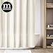 mDesign Waffle Knit Long Cotton Blend, Spa Quality, Luxury, Solid Color Cloth Shower Curtains for Bathroom - Hyde Collection, 72