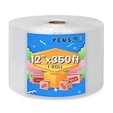 Large Recycled roll of 350 ft Small Bubble Cushioning Rolls 12 Inch Width Perforated Every 12' for Packaging...