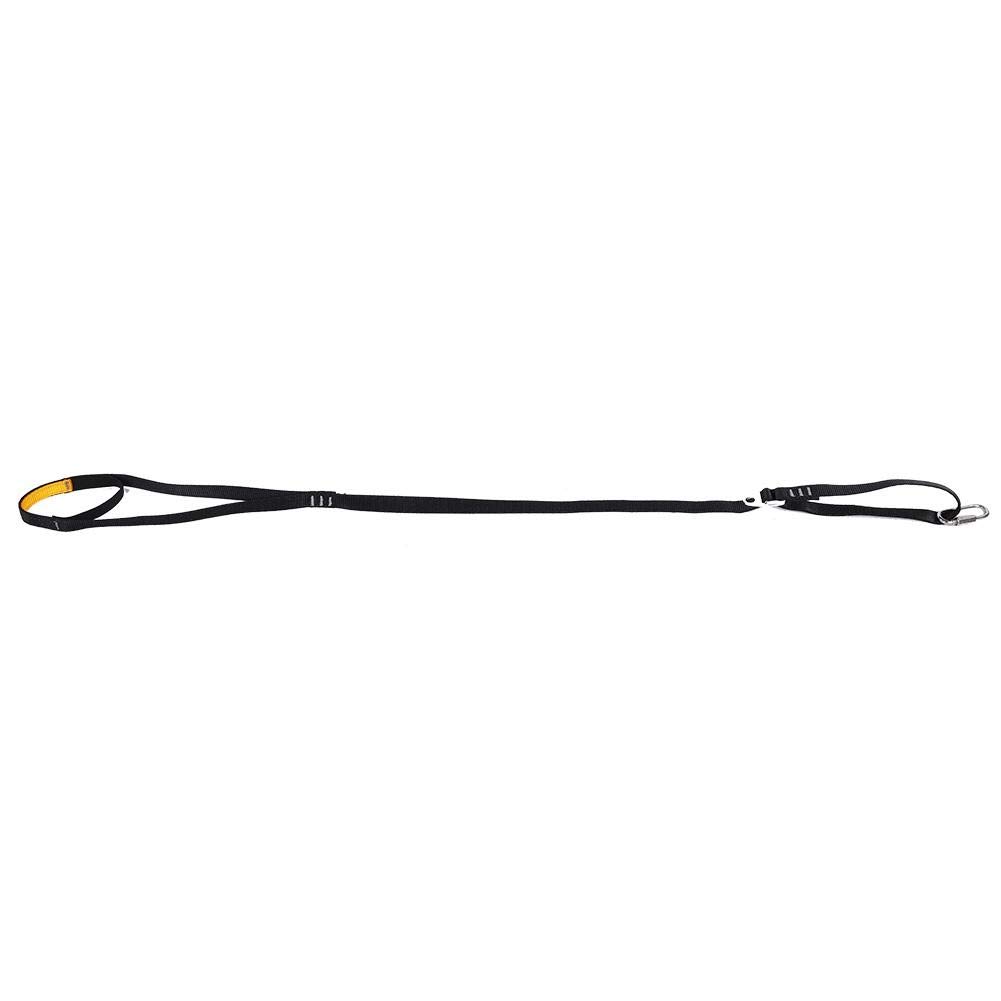 DEWIN Cinturón de Pedal de Eslinga Ajustable 108x2cm Fibra Poliéster para Escalada Montañismo (Negro)