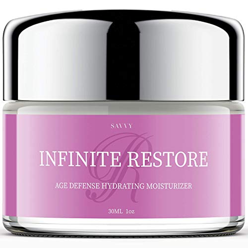 Infinite Restore Moisturizer Age Defense Hydrating Cream, Anti Aging Skin Care for Face Wrinkles and Fine Lines Age Spots - Collagen Production Beauty (1oz)