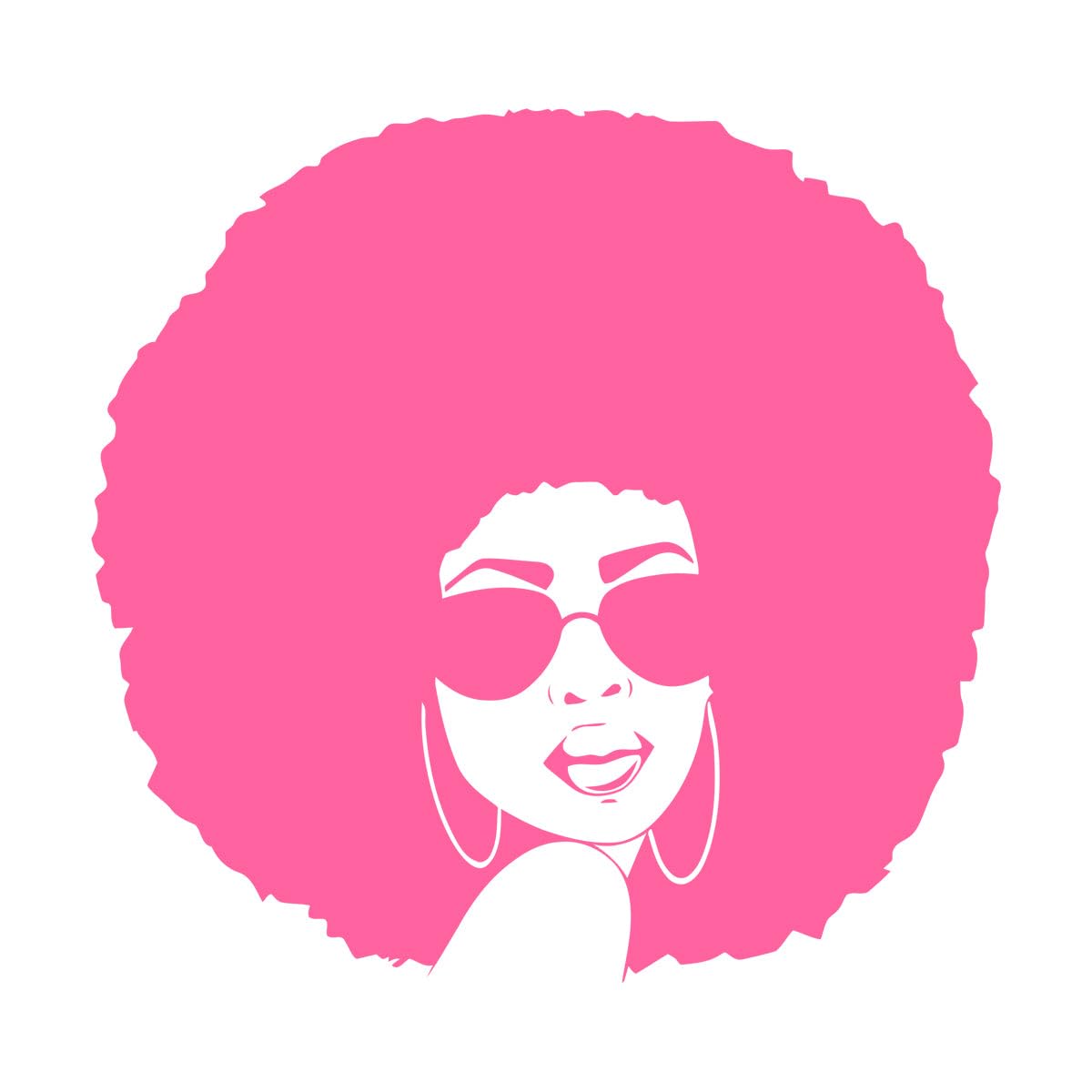 Lzhouting Girls Wall Stickers 2551 African Woman Wall Decal Afro With Glasses Decal African Woman With Glasses Wall Sticker Vinyl Beauty Salon Decor Small - 30X31cm