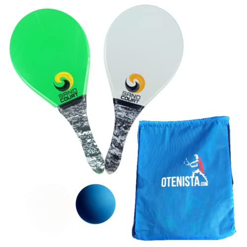 Raquete de Frescobol - Semelhante Fibra Kit 02 Raquetes, 01 Bola, 01 Sacola
