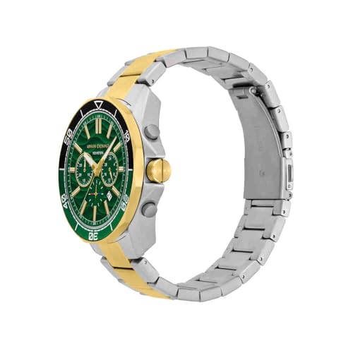 Image of Armani Exchange Silver Tone Watch for Men, Quartz Chronograph Movement and 44mm Case Size with Stainless Steel Strap