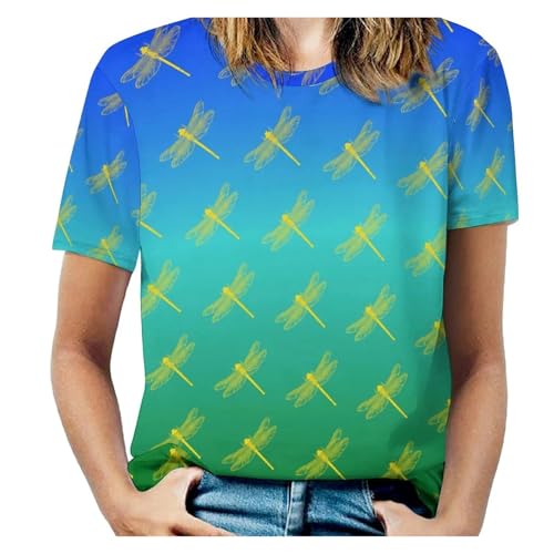 T-shirt grande taille libellule coloré pour gommer les complexes avec style
