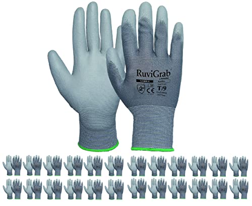 Gant de travail respirant RuviGrab en polyuréthane pour homme et femme