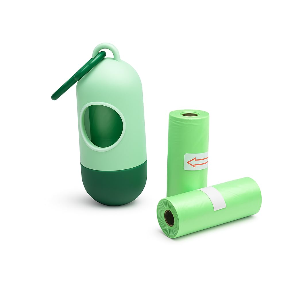 Amso Portable Disposable Baby Diaper Nappy Garbage Bag with Removable Capsule Box (1 Capsul and 2 Multi Color Garbage Roll, Plastic)