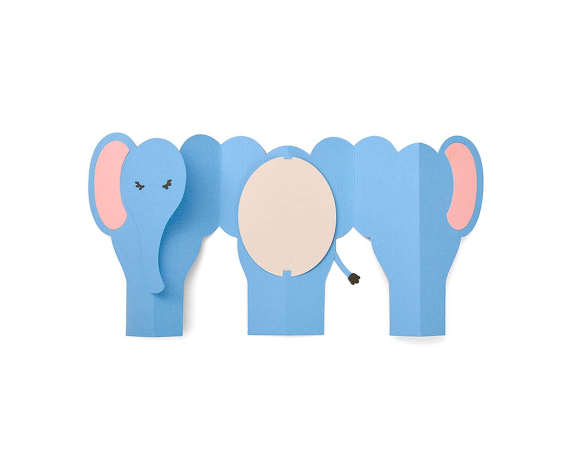 Sizzix Set Fustelle Thinlits: Biglietto Elefante Fold-a-Long, 6 Pezzi Per Scrapbooking