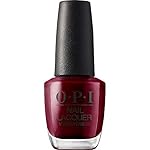 OPI Nail Lacquer Nail Polish | Opaque Dark Red Crème Chip Resistant Nail Polish | Vegan, Fast Drying, Streak Free