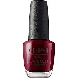 OPI Nail Lacquer, Malaga Wine, Red Nail Polish, 0.5 fl oz