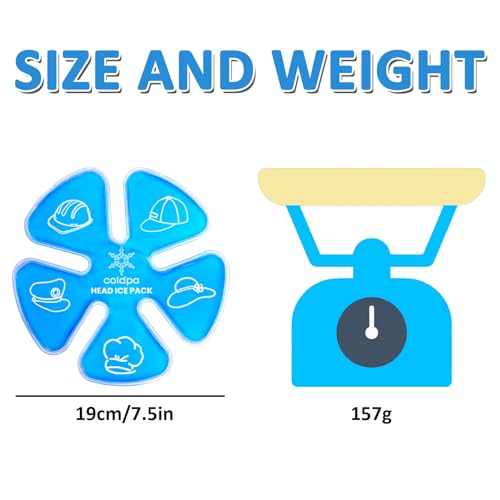 Image of Head Gel Ice Pack for Helmets,Head Gel Ice Pack, Helmet Ice Packs, Used for Catcher Helmets,Relieve Summer Heat and Keep Cool, Reusable Cooling Insert for Outdoor Sports, Riding (2PCS) (Blue)