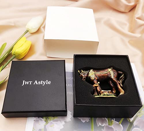 Jwt Astyle Thoroughbred Horse Hinged Trinket Boxes With Crystals.collectible Animal Jewelry Box .Necklace Rings Earrings Storage Boxes.horse Figurines Home Decor Gifts . #TOP6