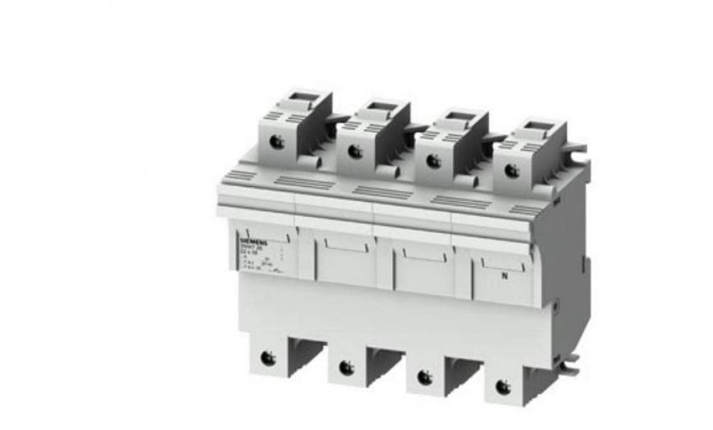 Siemens – porta-fusibile cilindrico 3 poli + neutro 100 A 22 x 58 senza segnalazione