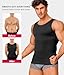 Gotoly Men Compression Shirt Shapewear Slimming Body Shaper Vest Undershirt Tummy Control Tank Top (Black, L: Fit Waist 31.5-33.4 Inch)