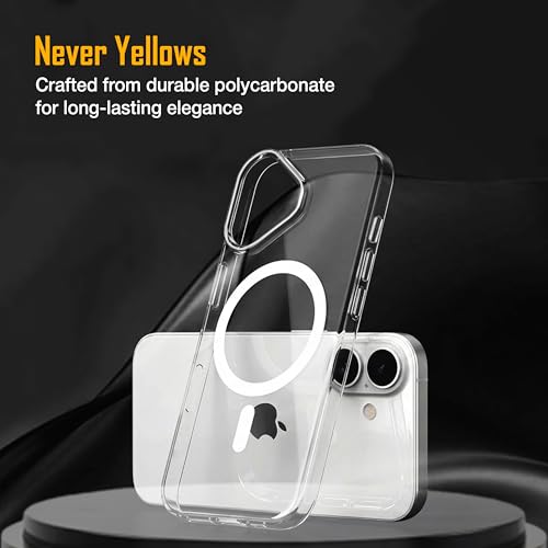 Image of Zapcase Back Case for iPhone 17 | Slim Lifetime Anti-Yellow Crystal-Clear Cover with Elevated Camera Protection & MagSafe Compatibility | Premium German Polycarbonate | Shockproof | Clear