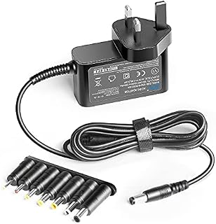 KFD Universal DC 24V Adapter Power Supply for LifePro Massage Gun Sonic X LX, LED Lamp Strip Light CCTV Camera Speaker Routers TV Box Philips Lumea SC1999 SC1997 Advanced IPL Hair Removal UK Charger