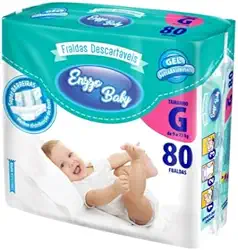 Fralda Descartável Enzzo Baby Infantil Pacotão Diurna Noturna Fita G 9 a 13kg