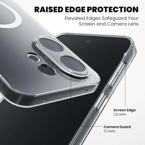 Image of DIZORO Crystal Clear Magnetic Compatible with Vivo V60 5G / Vivo V60e 5G / Vivo T4 Pro 5G Back Cover case with Anti-Yellow (Compatible with Magsafe) Anti-Scratch | Shockproof Transparent Cover