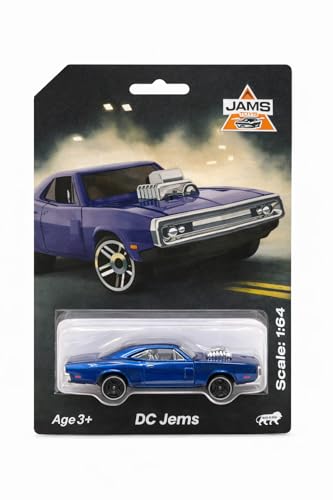 Image of 1:64 Scale Diecast Metal Muscle Car | Alloy Body Mini Collectible Cars with Smooth Wheels | Realistic Display Model & Racing Toy for Kids, Adults & Collectors (Muscle Car 1:64 Scale - Blue)