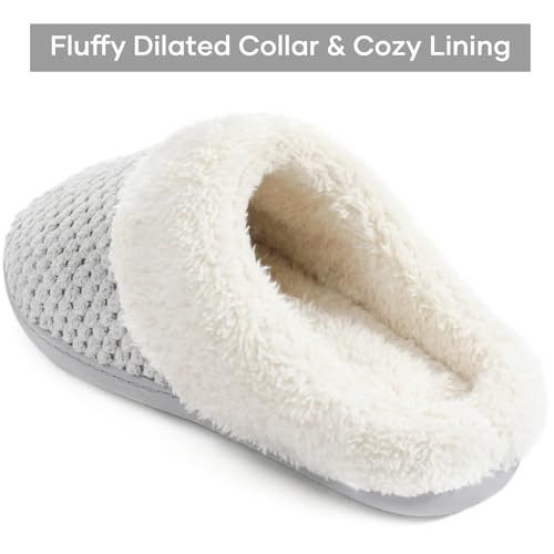 ULTRAIDEAS Women's Lamb-hug Comfy Fleece House Slippers Memory Foam, Slip-on House Shoes Indoor Outdoor4