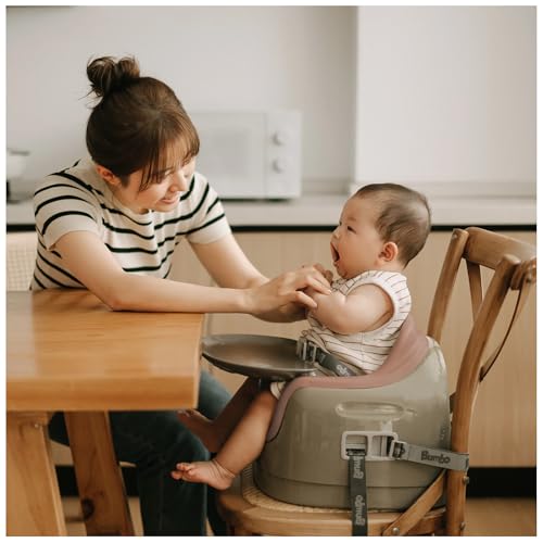 Image of Bumbo 2 Pack 3-in-1 Multi-Seat for 6 to 36 Months, Travel Baby Feeding & Play Floor Seat, All-in-One Portable Booster with Tray & Toddler High Chair, Breige /Sonoran Rose (2 Pack)