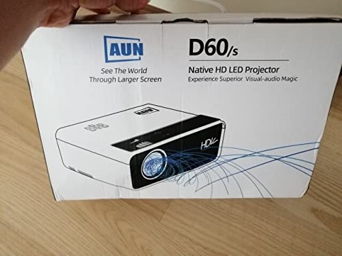 Image of AUN D60 Mira LED Projector 3200 Lumens 1080p Supported Resolution Multiple Ports Built-in Speaker Portable Mirroring Projector Home Cinema Full HD Projector