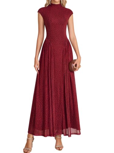 Colysmo Floral Maxi Modest Garden Party Wedding Guest Dresses for Women
