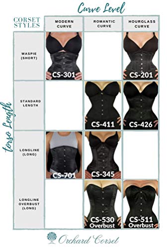 Orchard Corset Cs-201 Underbust Leather Steel-Boned Waist Trainer Corset -Black, 24 #TOP5