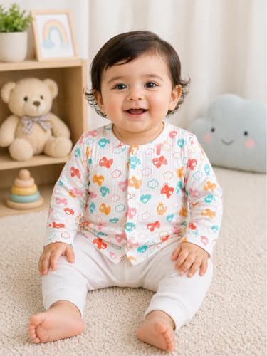 Image of BODYCARE Unisex Baby Top for Boys & Girls | Soft Breathable Fabric | Front Button Baby Clothing | Comfortable for Newborn, Infant & Toddler Babies