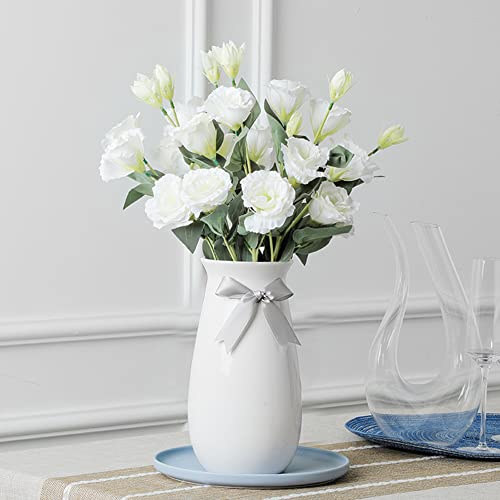 Botius 5Pcs Artificial Eustoma Lisianthus Flowers Bouquet For Wedding Party Home Office Table Centerpiece Decoration #TOP1