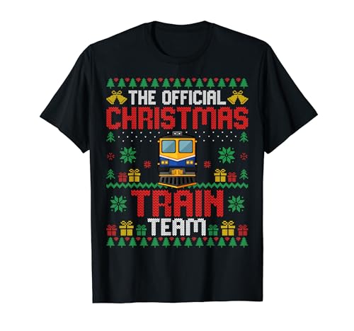 Funny Christmas Train Team Railway Railroad Train Lover Xmas Camiseta