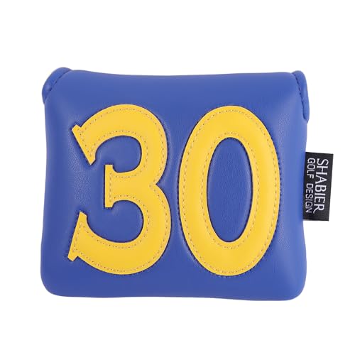 SHABIER Golf Large Mallet Headcover with Number Design for Golf Putter (Blue with NO.30)