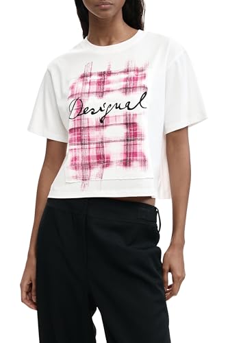 T-shirt Desigual Cracovia femme au motif graphique unique et col rond doux