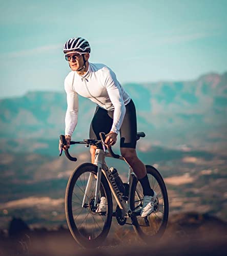 Foto von Wulibike Radtrikot Herren Langarm - Rennrad Trikot Herren Reißverschluss mit Taschen, Sommer Atmungsaktiv feuchtigkeitsaufnahm Radtrikot
