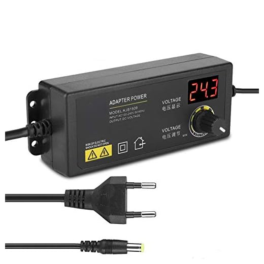 3-36V 1.7A 60W Justerbar nätadaptersats Adapterhastighetskontroll Volt LED-skärm