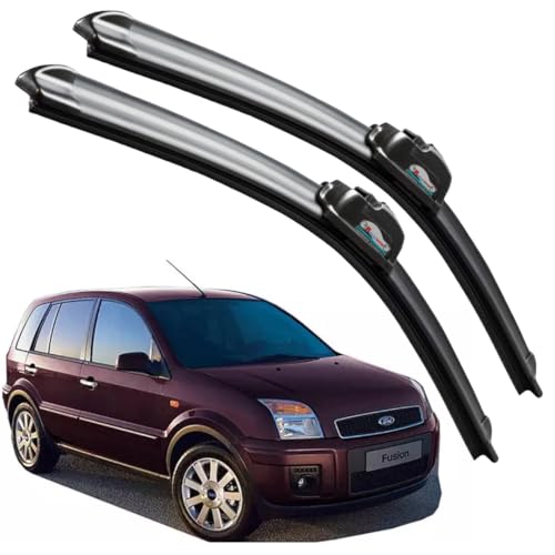 Image of Frameless Rubber Car Wiper Blades Set of 2 Compatible with (Fusion (D-24,P-18))