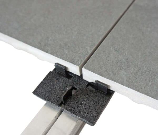 Gartenwelt Riegelsberger Premium Aluminium Montagesystem-Set für Keramik-, Stein-, Betonplatten Komplett-Set Made in Germany Plattenformat 60x60 cm Terrassenfläche 3x3 m | 9 m² Aufbauhöhe 76-89 mm