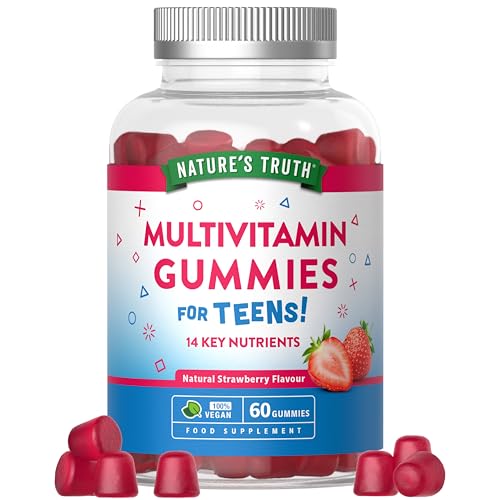 Nature's Truth Teen Multivitamin Gummies 60 Vegan Gummies Strawberry