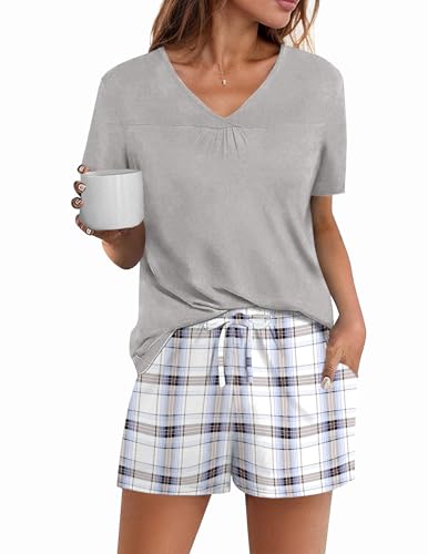 Image of Avidlove Women's Shorts Pajama Set Short Sleeve Sleepwear Nightwear Pjs S-XXL