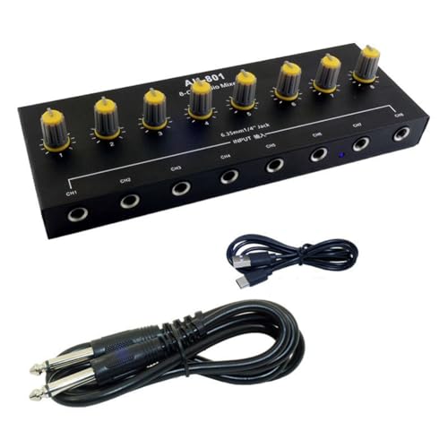 Mélangeur audio extérieur autonome pour brancher plusieurs micros et instruments