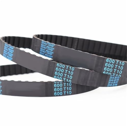Fachmann 3 Stück T10 Zahnriemen, T10-1560 T10-1600 T10-1610 1630 Gummiriemen, Teilung 10 mm, Breite 10–50 mm(T10-1610,10mm)