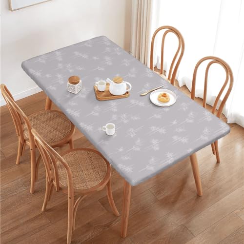 Nappe extensible rectangulaire lavable et protège-table motif tropical